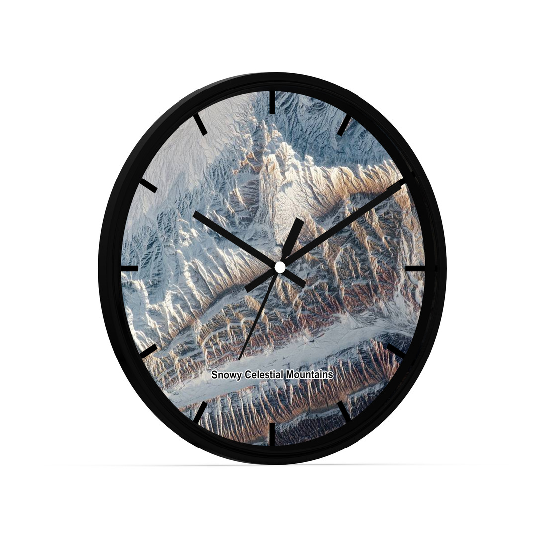 nasa_snowy_celestial_mountain_clock